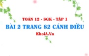 Bài 2 trang 82 Toán 12 tập 1 Cánh Diều